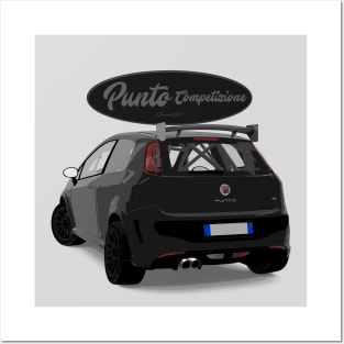 Punto Competizione Nero Back Posters and Art